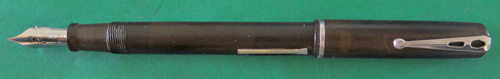 6278: ESTERBROOK DOLLAR PEN IN BLACK HARD RUBBER (UNCOMMON MATERIAL FOR THIS STYLE PEN). #9461 NIB, MEDIUM WIDTH, MADE OF STEEL